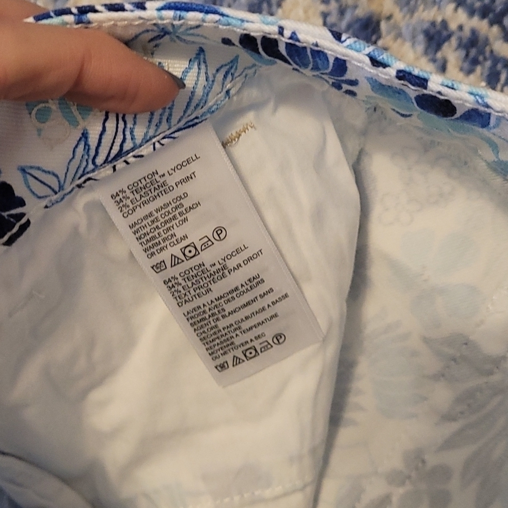 Tommy Bahama sz 30 blue white denim shorts WS69 - Picture 4 of 7